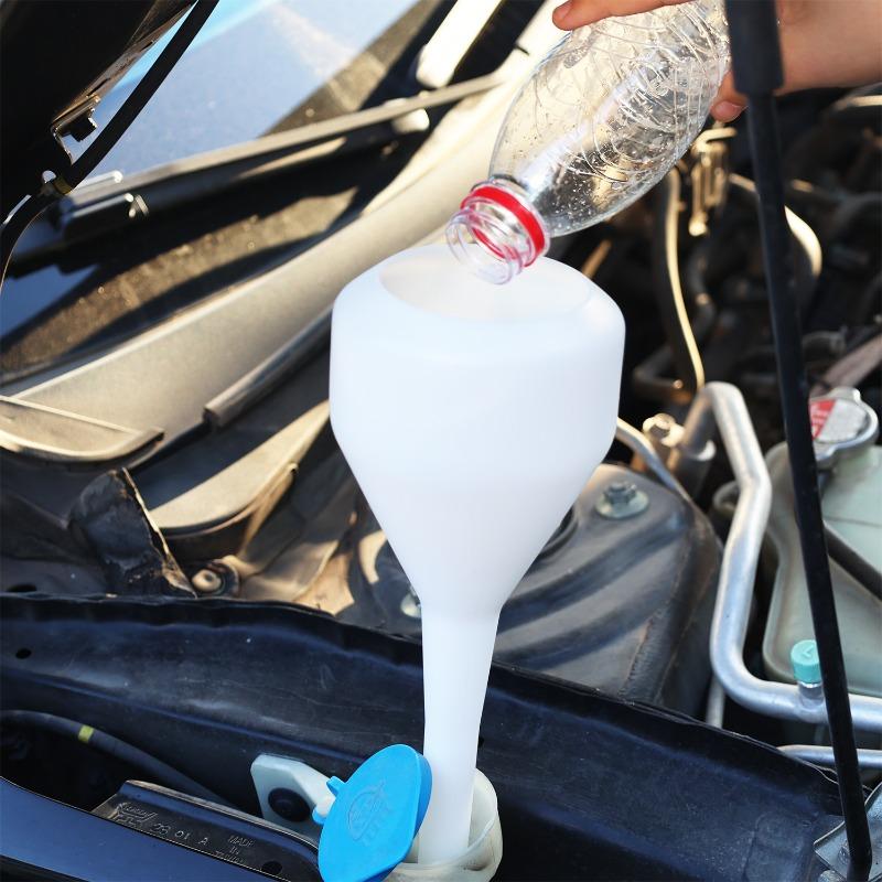 Universal Car Hands-Free Fuel Funnel Portable Fuel Filters Auto Oil Filling Tools Accessories Hands-Free Fuel Funnels blue/white