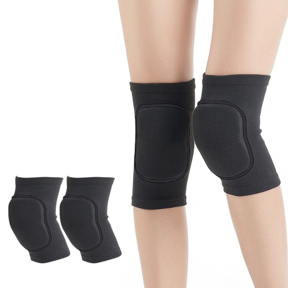 

Утолщенные наколенники из полиэстера и хлопка, черные, розовые, красные эластичные наколенники для тренировок и тренировок S чёрный