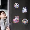 6Pcs Acrylic Special Shape Owl Fridge Stickers Diamond Art Fridge Magnet Diamond Painting Fridge Magnet for Fridge Whiteboards