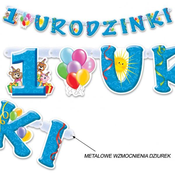 Banner Garland "1st Birthday" Blue, 1 Piece