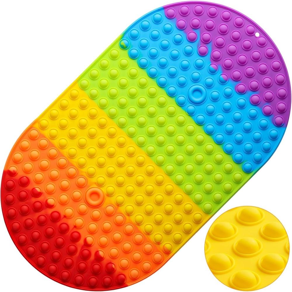 Silicone Bubble Bath Mat Baby Infant Bath Mat Bathtub Bathroom Non-slip Mat Soft Bathroom Rug Shower Mat