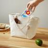 Japanese Minimalism Insulated Lunch Bag Canvas Tote Portable Picnic Bag  Outdoor