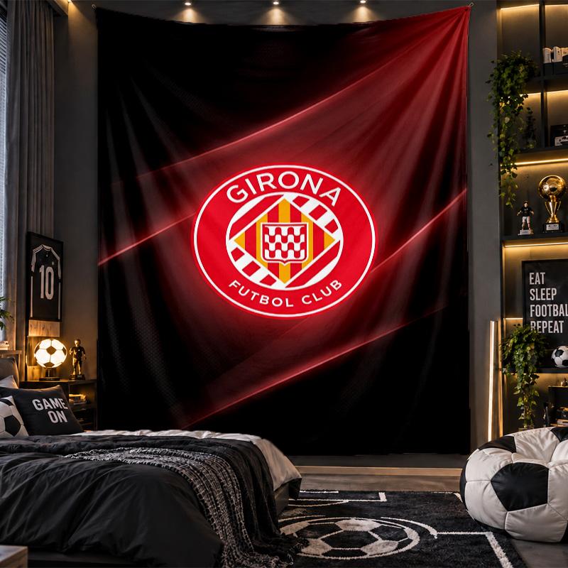 Wall Hanging Tapestry Girona FC Print Cloth for Living Room Bedroom Home Decor