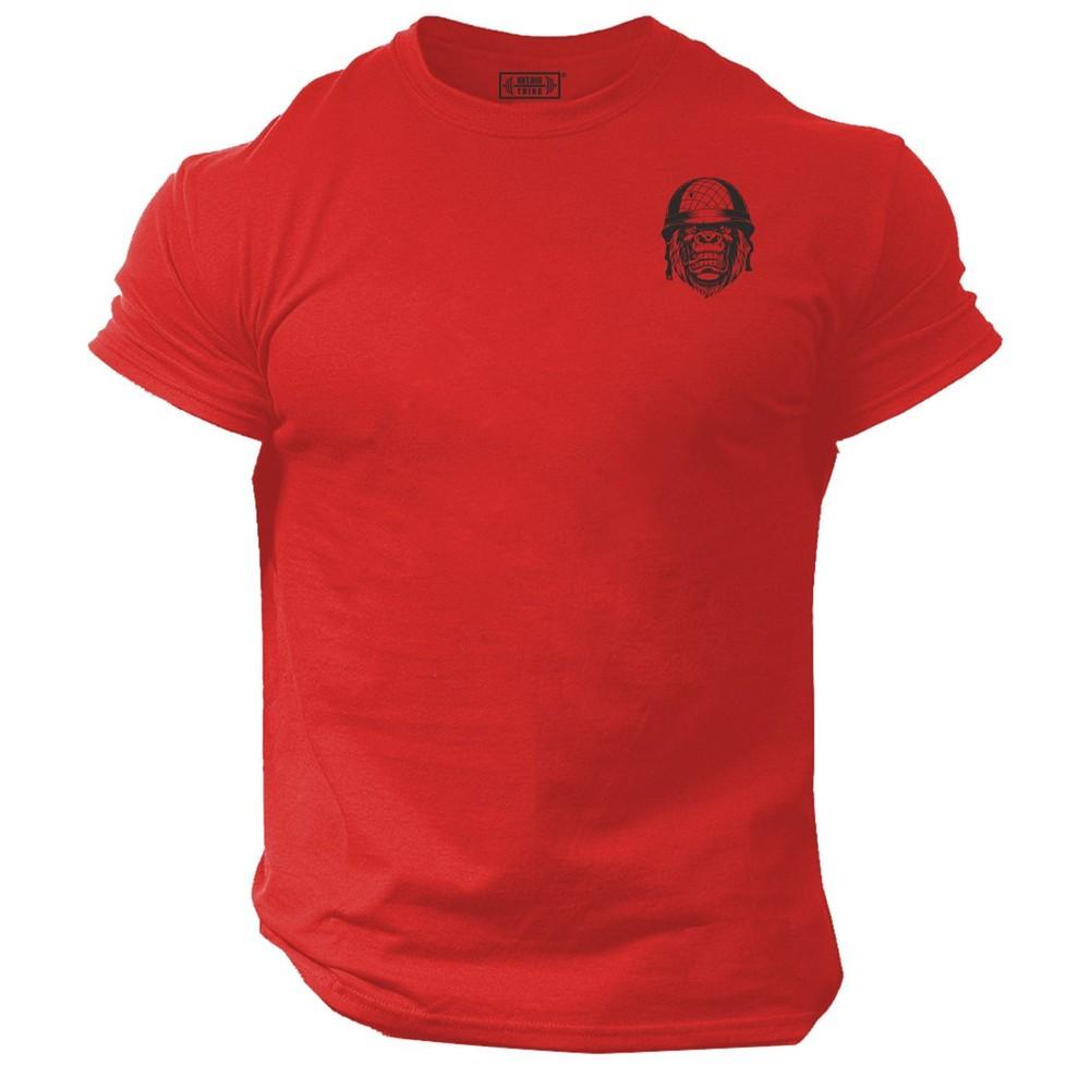 Comunisexdo Gorilla T Shirt Pocket Gym Clothing Bodybuilding Training Workout Top