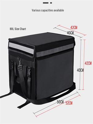 Cutie Izolată Neagră pentru Livrare - Impermeabilă, Disponibilă în 30L, 45L și 62L pentru Livrări Express Locale