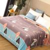 Throw Blanket Cartoon Pattern Thickened Air Conditioning Blanket for Home Bedroom Office Travel