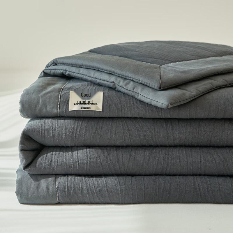 Gong Xiansheng Washed Cotton Curved Stripe Summer Quilt