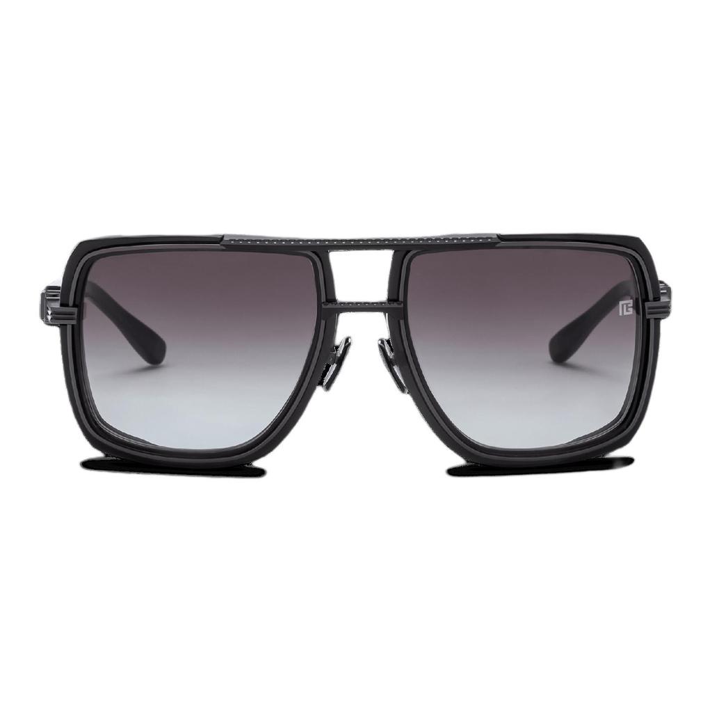 Balmain Original Design Titanium Acetate Pilot Sunglasses Men Sunglasses Black BPS160B5900