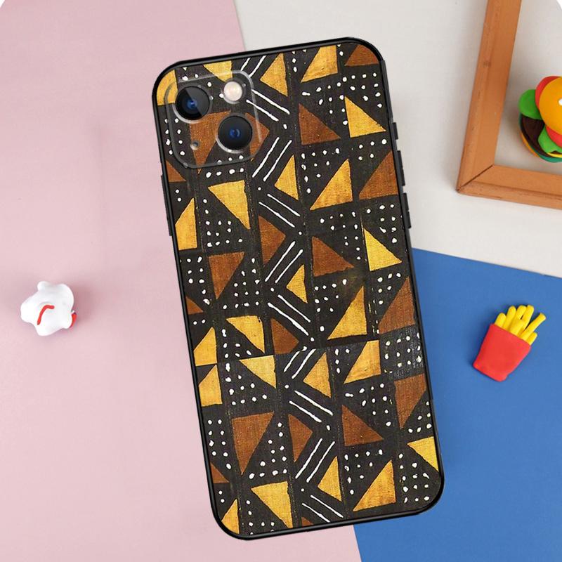 African Fabric Print Phone Case For iPhone 16 Pro Max 11 12 13 Mini 14 15 Pro Max XR 16e 15 16 Plus Cover Shell