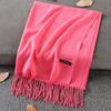 Sciarpa in cashmere spessa ed estesa autunno e inverno 2024, versatile sciarpa calda da donna, sciarpa a doppia faccia, scialle