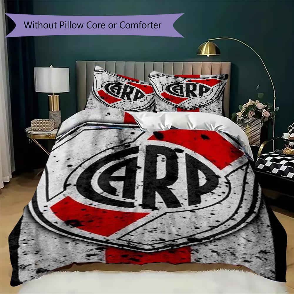 CA River Plate Pattern Bedding,Quilt Set Quilt Cover Pillowcase Home Birthday Gift(1 * duvet cover + 2 * pillowcase, without core)_lx