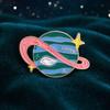 De Otte Planeter Broche, Venus/Jorden/Jupiter/Uranus/Neptun Broche, Metalmærke, Kreativ Planet Serie Broche, Emaljenåle til Skoletaske Rygsæk
