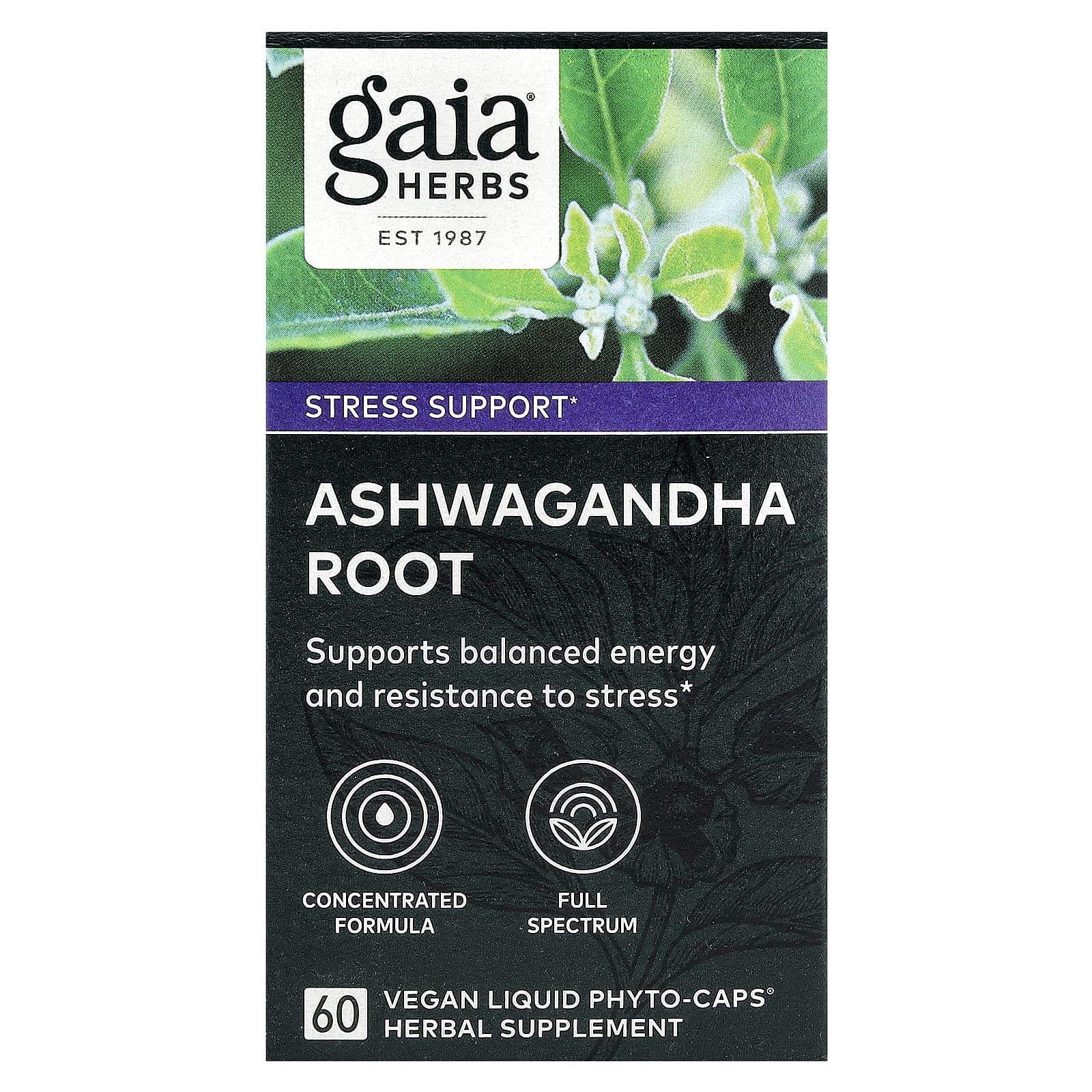 

Ashwagandha Root, Vegan Liquid Phyto-Caps® 60 Tablets