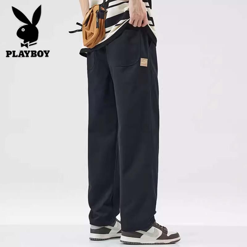 Playboy Men s Loose Fit Cotton Casual Drawstring Pants XL