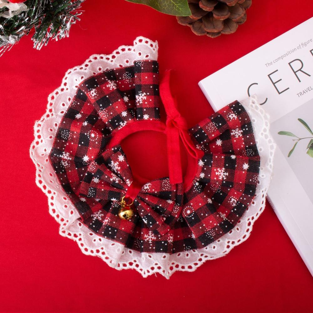 Baumwolle Polyester Haustier Schleife Lätzchen Kragen Schleife Spitze Katzenhalsband Neue Hundehalskette Hund