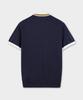 BROOKS BROTHERS Contrast Short Sleeve Polo Sweater (Indigo) (Bbwtmf4547Ofm)