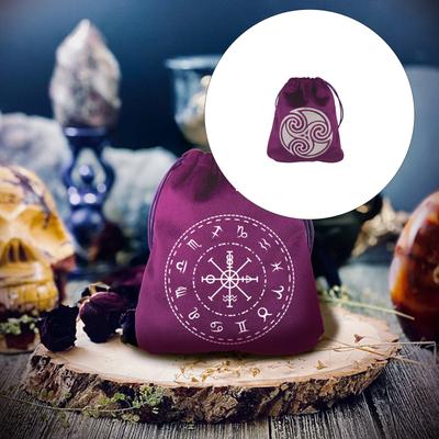 Bolsa de Almacenamiento para Cartas de Tarot Oráculo, Bolsas para Joyas y Dados, Bolsa Suave con Cordón, Accesorios de Adivinación para Entusiastas del Tarot