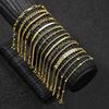 15 Stück Vintage Elegantes Goldfarbenes Herz Schlangenketten Armband Set Einfache Mehrfacharmbänder Für Frauen Mode Tägliches Tragen Schmuck Geschenk