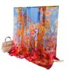 Jinque Yun Encryption Yourou Gauze Printing Spring and Summer Silk Scarf Large Long Scarf Travel Shawl Sunscreen Women's Scarf Headscarf