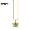 Charming Photo Jewelry Locket Picture Pendant Necklace for Women, Rhinestone Heart/Star Shaped Gift Frame Wife, Girlfriend ,Valentine's Day, Birthday
