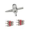 7PCS 6 Valve Cores Tire Valve Core Tool Silver Valve Core Kit Durable 4 in 1 Valve Tool  Tire Repair