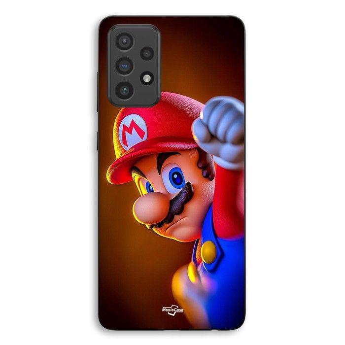 Coque de téléphone - MANIACASE - Samsung Galaxy A73 - Super Mario pouvoir - Silicone TPU - Noir
