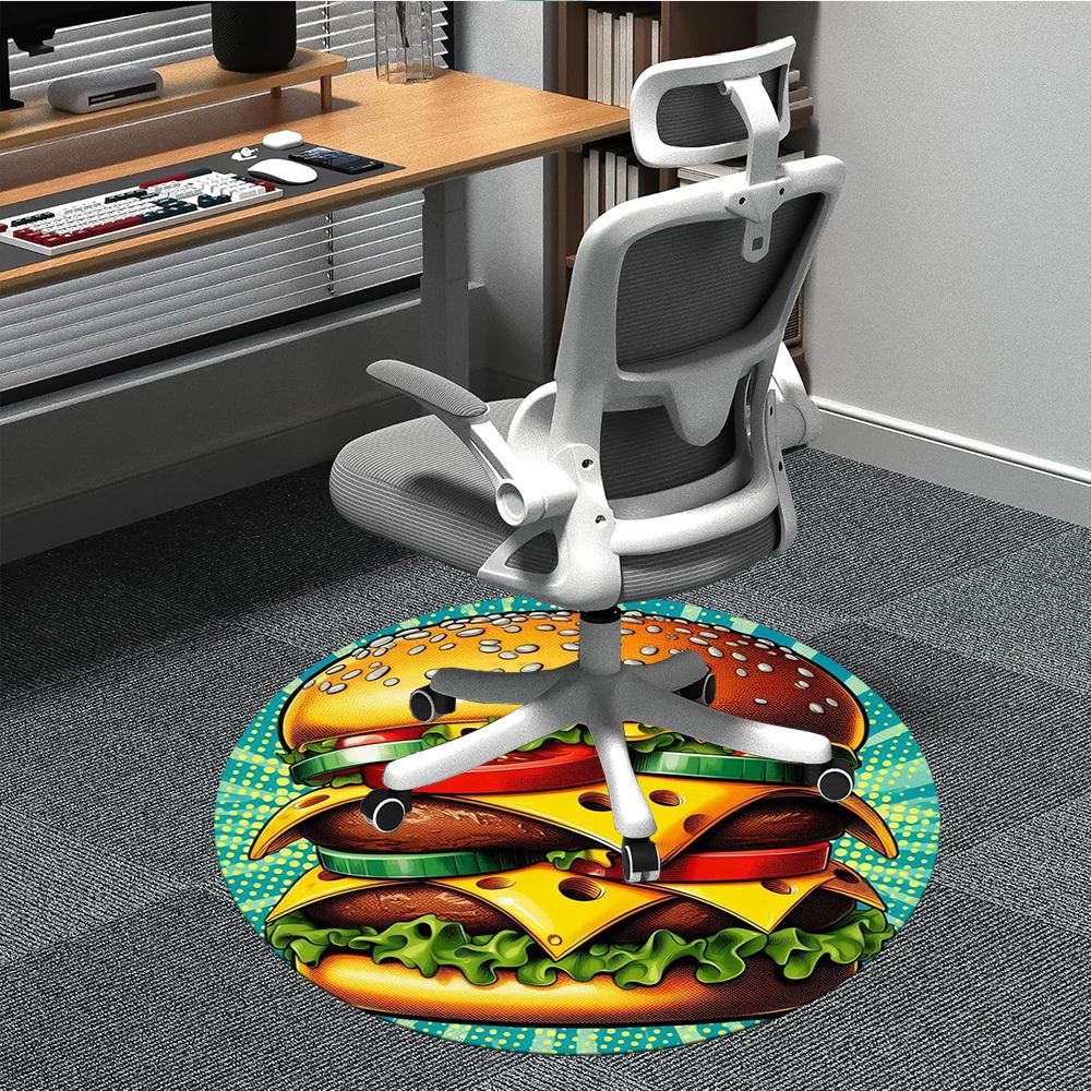 

1pc Cheeseburger, Fast Food Chair Carpet for Office, Soft Flannel Throw Mat, Perfect for Office,Holiday Party Decoration Choice yy251113209 80cm by 80cm