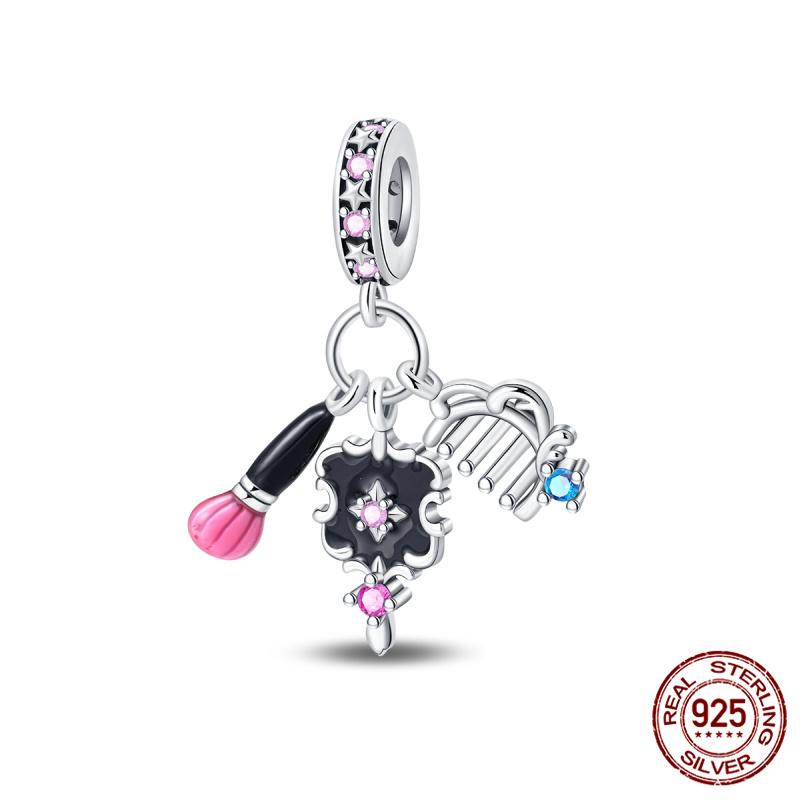 100% Copper Lipstick High Heels Bag Charms Fit Original Bracelet Jewelry Making For Women Gift