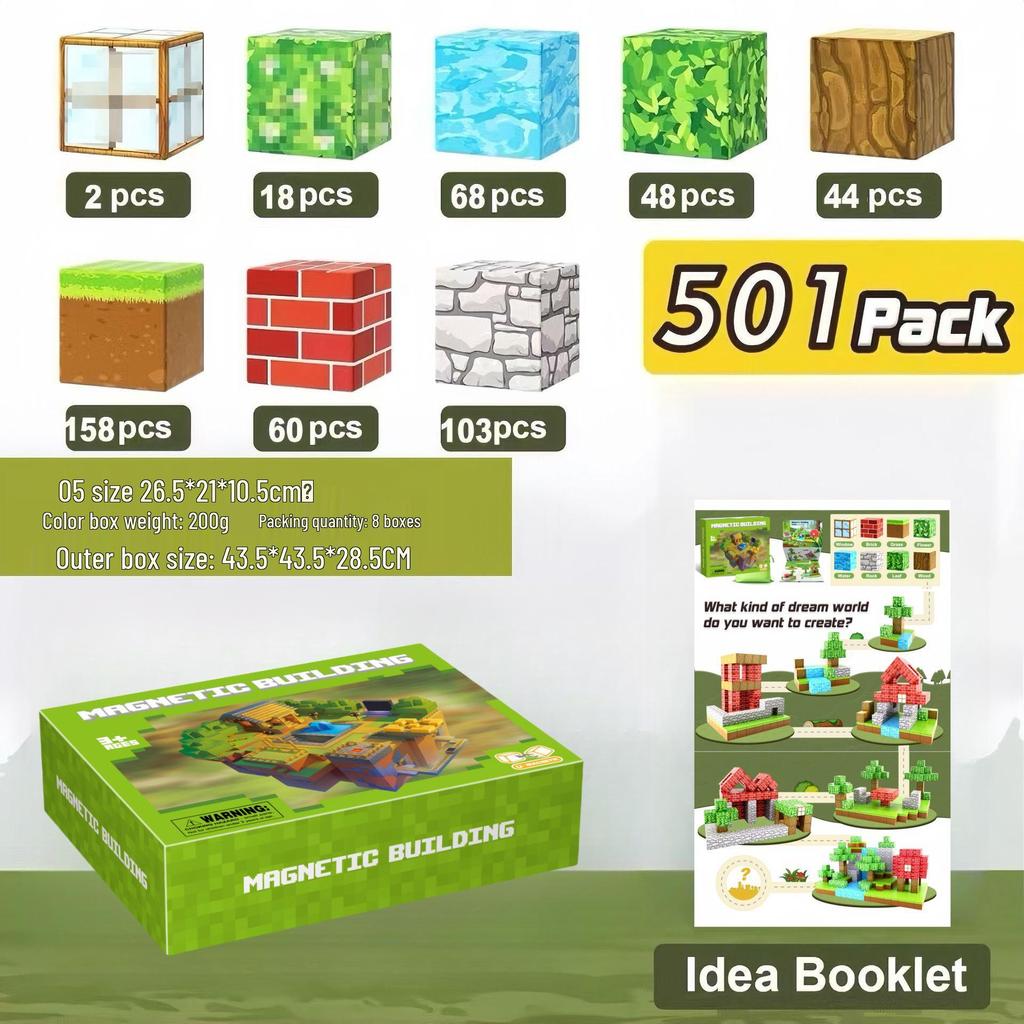 Primeval Forest 3D Magnetic Block Set for Kids - Educational Toy