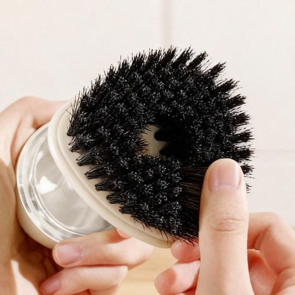 Self Dispensing Dish Brush Round Bristle Head Dishwashing Brush  Kitchen Sink