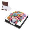 5D DIY Leather Gem Art Sticky Note Holder Mosaic Kit Diamond Art Note Box Self Adhesive Crystal Note Box for Desktop Decoration