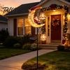 Easy Installation Outdoor Lighting Solar Christmas Garden Stake Light, 31.5 Inch Santa Snowman LED Pathway Lights, Decorative Holiday Path Waterproof