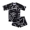 Letní Fightwear Prvotřídní Rash Guard & Fight Short Set v bílé a černé Barvě Pánská Sada Triček pro MMA Jiu-Jitsu Wrestling Trénink