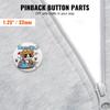 VEVOR 500 Sets 1.25 inch 32mm Pin Back Button Parts, DIY Round Button Badge Parts, Set Includes Metal Top, Plastic/Metal Button, Clear Film