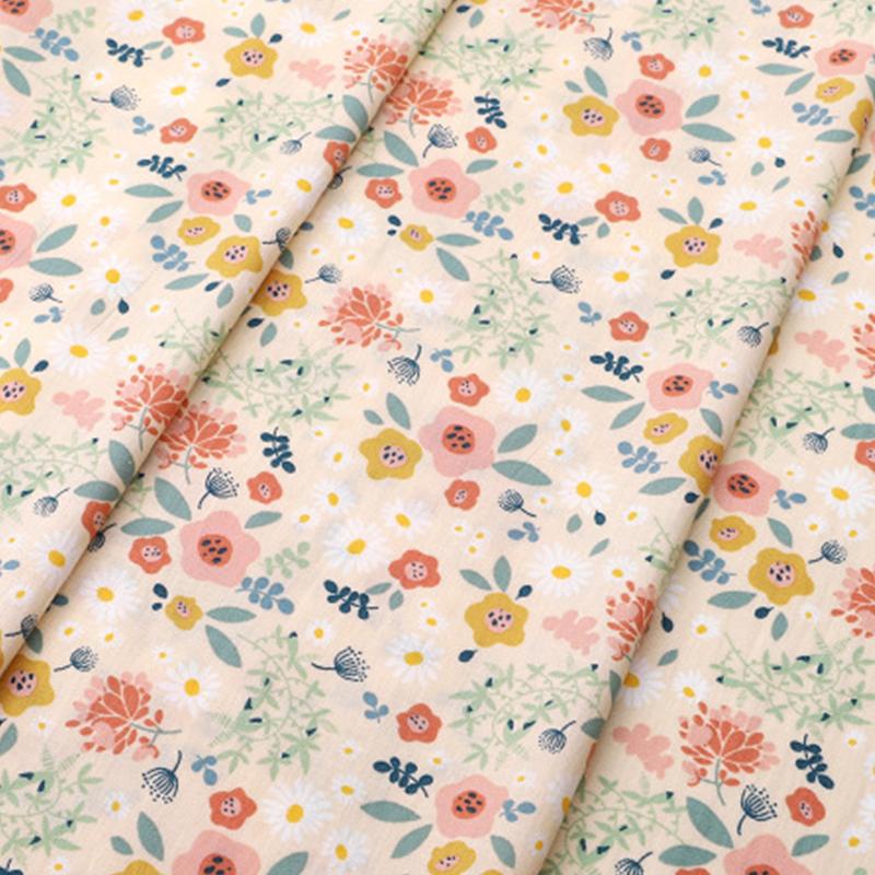 100x150cm French Sweet Floral Fabric Pure Cotton Printed Poplin Fabric Girl Dress Clothing Fabric Handmade DIY Accessories
