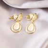 Elegant Clip-On Triangle Earrings for Non-Pierced Ears - Versatile, Light Luxury for Everyday Wear.