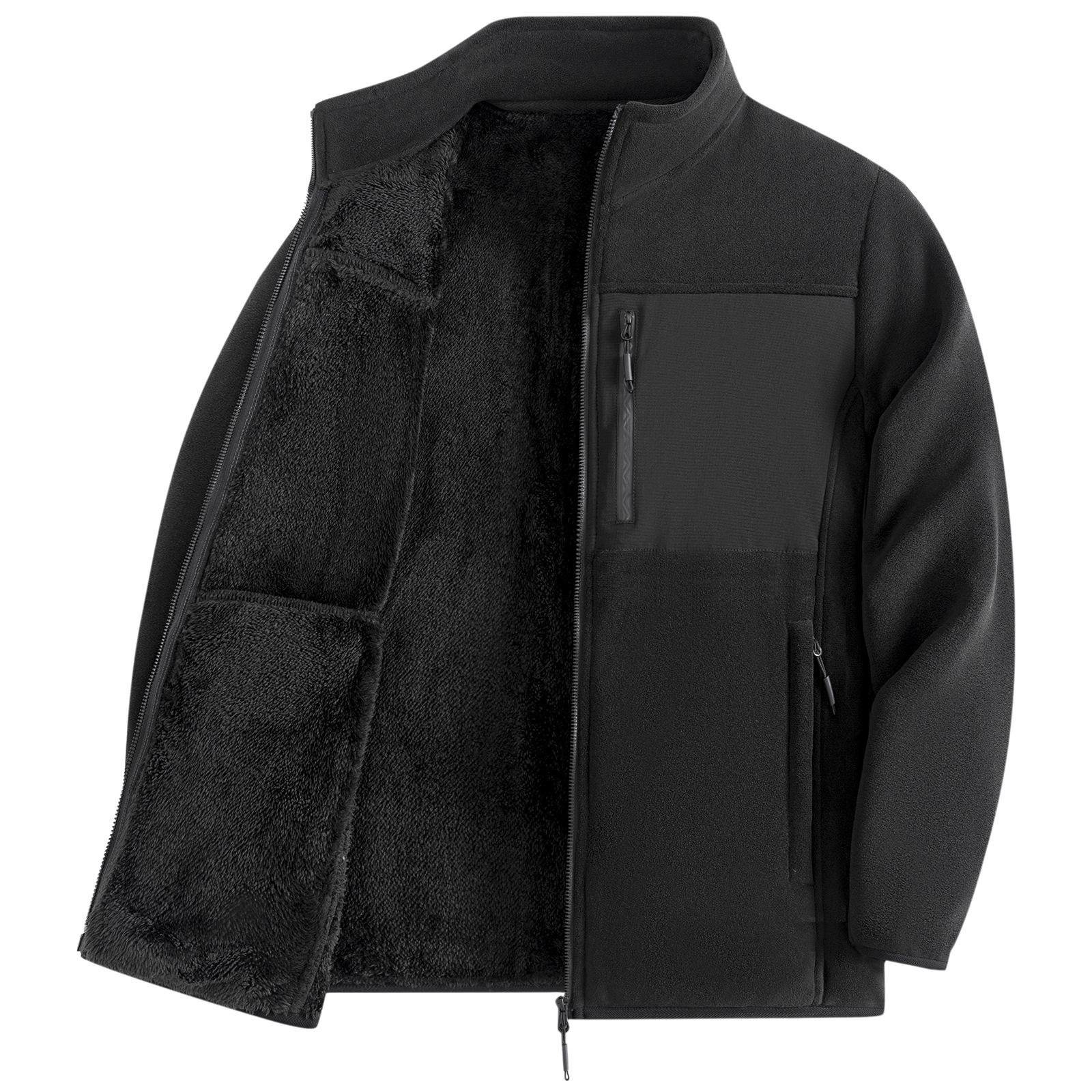 

Осенне-зимняя бархатная утепленная мужская куртка для улицы, ветрозащитная, теплая, в стиле милитари 5XL чёрный