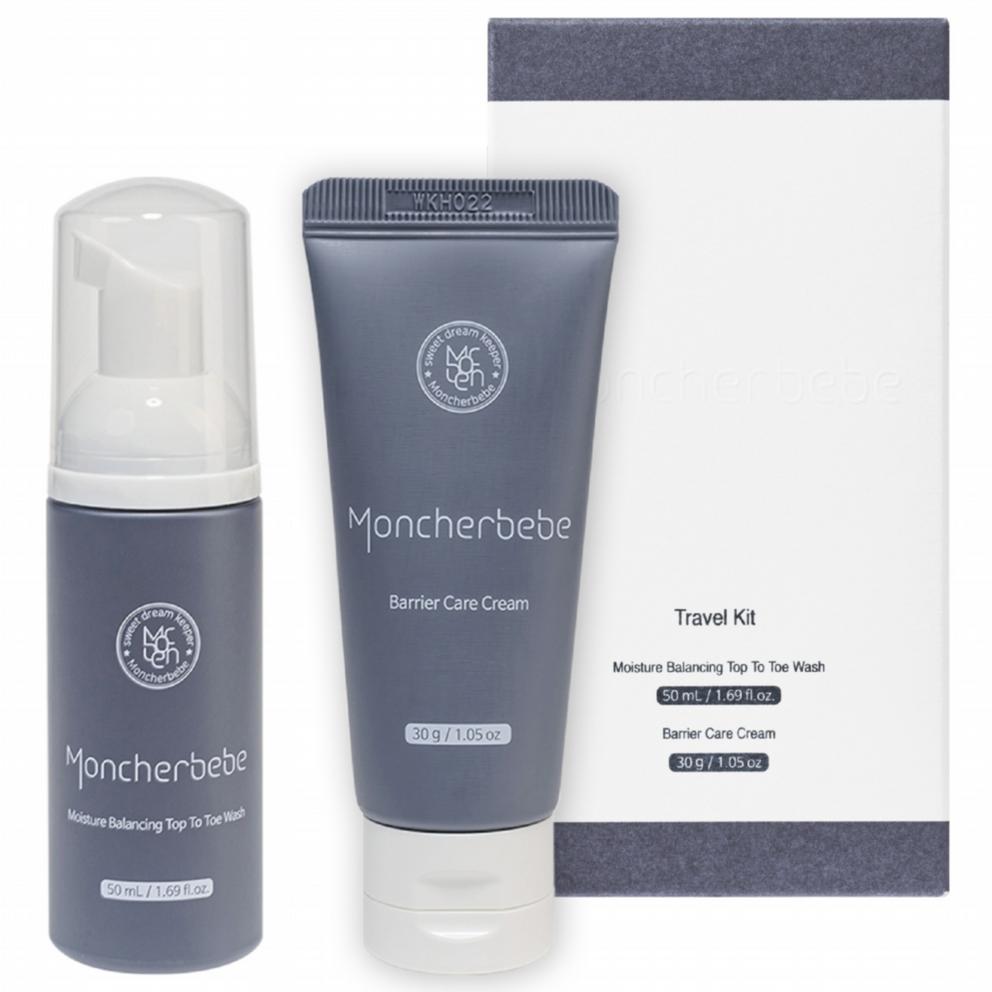 [MongShell Bebe] Baby Newborn Travel Kit (All-in-one Body Wash/Cream 2-Piece Set)