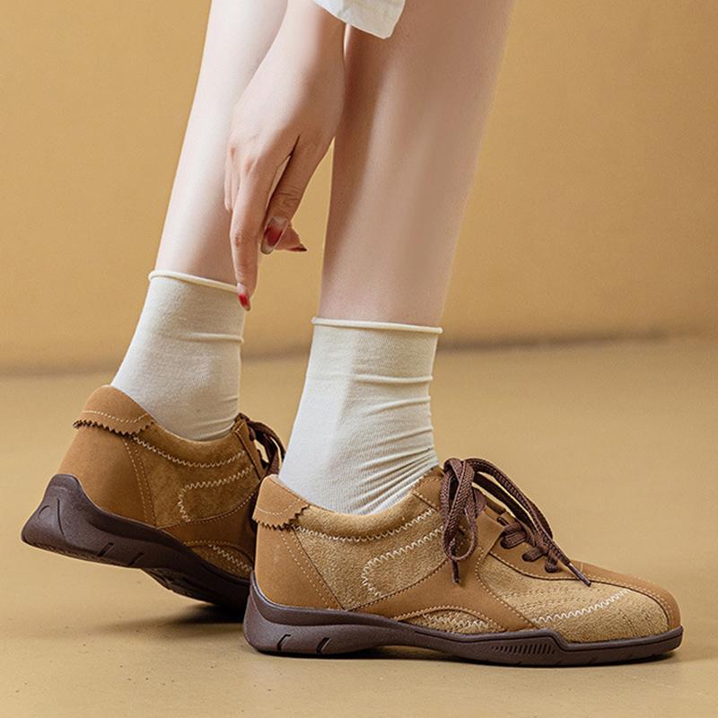 Spring Autumn Shoes Women Fashion Sneakers Suede Leather Shoes Height Increasing 5cm Flat Brand Ladies Sneakers