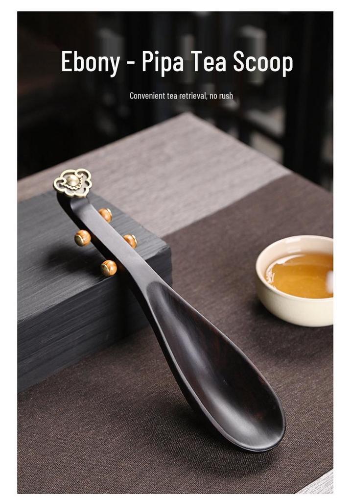 Ebony Wood Tea Scoop for Gongfu Tea Ceremony