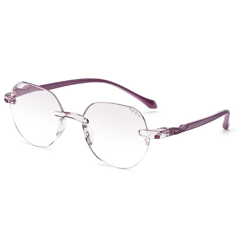 

Rimless Elegant Reading Presbyopia Eyeglasses Comfort Fit +1.0 To +3.5 Degree Anti Blue Light Magnifier Anti Radiation for Women s Men s 3.5