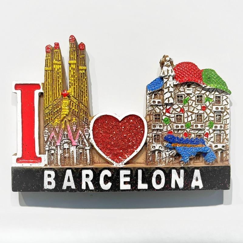 Spain Fridge Stickers Barcelona Travel Souvenirs Bullfight Mosaic Lizard Santiago De Compostela Fridge Magnets Birthday Gifts