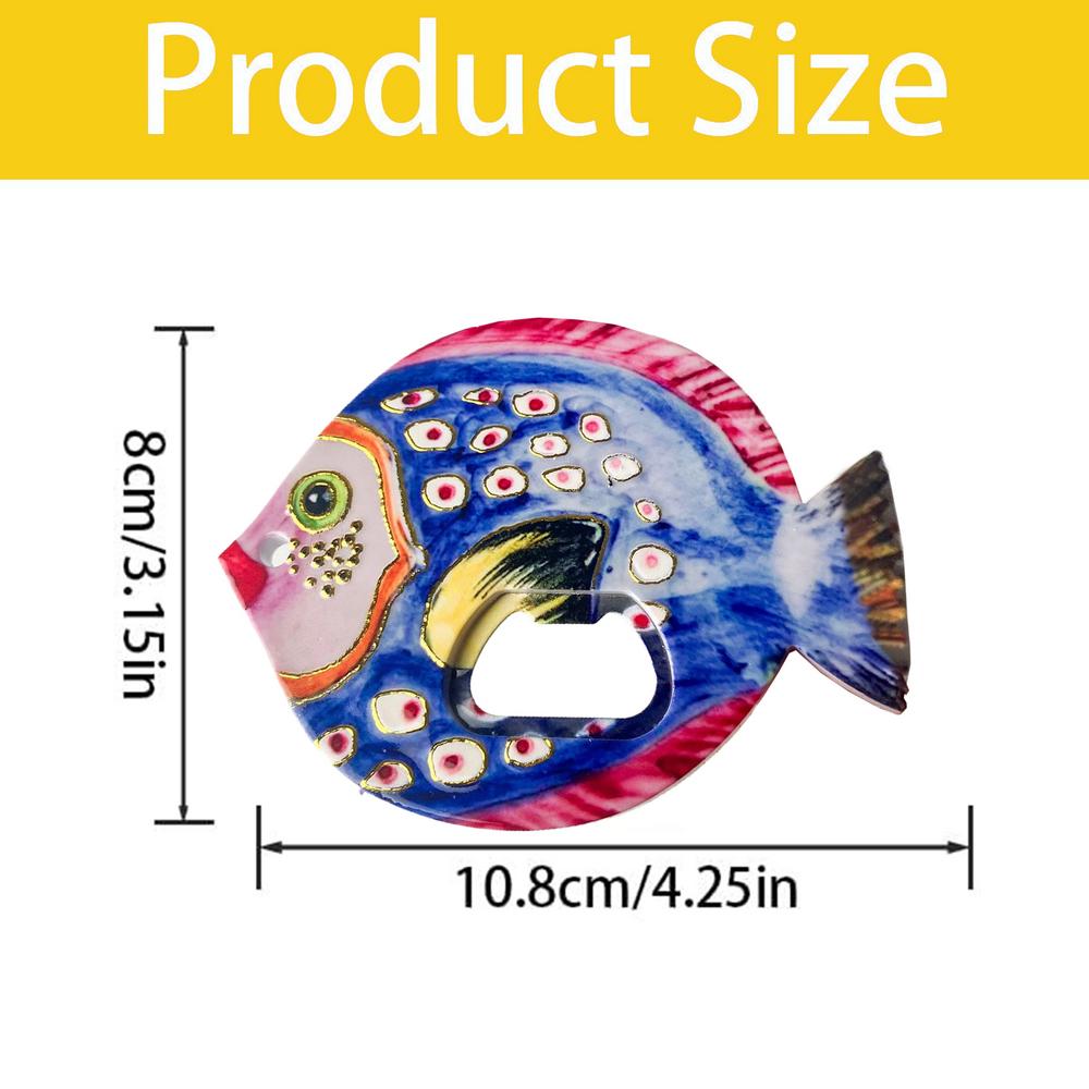 Fat head fish bottle opener Multifunctional Fridge Magnets cute Fish Pattern Beer Bottle Opener home Decorative Holiday Gifts