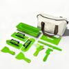 Plastic Trowel Kit Lightweight Ergonomic Handle Round   Pointed Trowels Plastering Set with Storage Bag for Wall Finishing