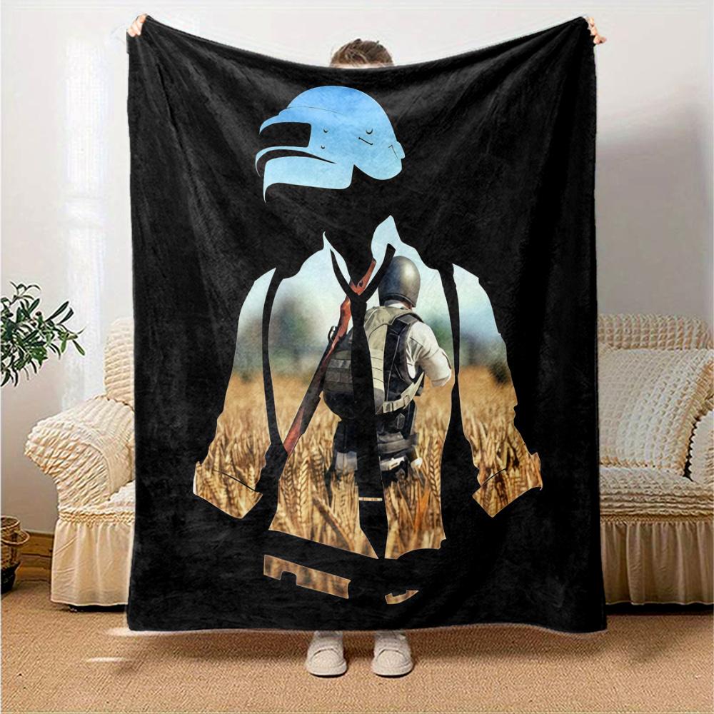 PUBG Flannel Blanket, High quality Comfortable for All Seasons, Home Decor, Warmth and Comfort