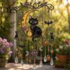 Spooky Ghost Hanging Ornaments Halloween Acrylic Wind Chime Pendant, Crystal Suncatcher Ornaments, Decorative Luminous Pumpkin Porch Accents