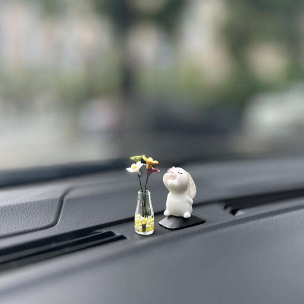 Babysbreath Jasmine Vase Micro Landscape Dollhouse Flower Vase  Car Accessories