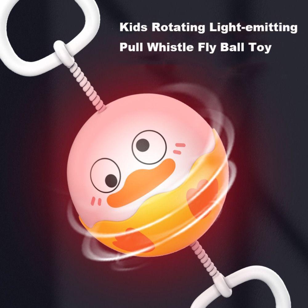 Hand Eye Coordination Kids Rotating Light-emitting Ball Novelty Fly Ball Toy