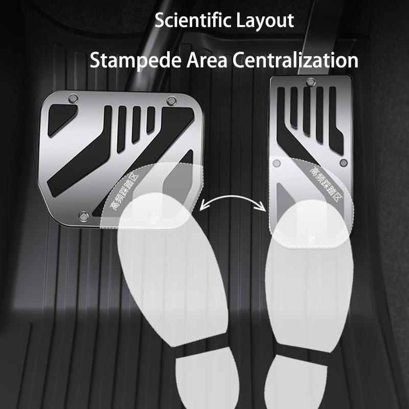 Neu Tesla Modell 3 Y 2021-2024 Fußpedale Abdeckung Zubehör Auto Pedal Abdeckung Rutschfeste Aluminium Legierung