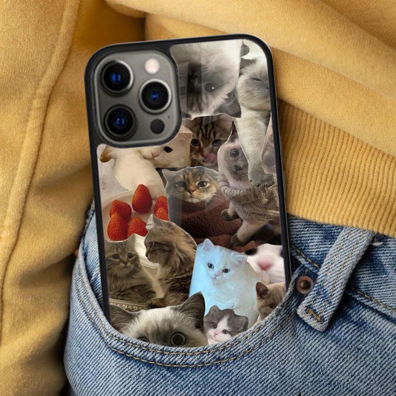 The Most Delightful Cat Soft Phone Case for iPhone 17 Air 16e Pro max 15 Pro 13 14 Plus 11 12 MagSafe Magnetic Coque